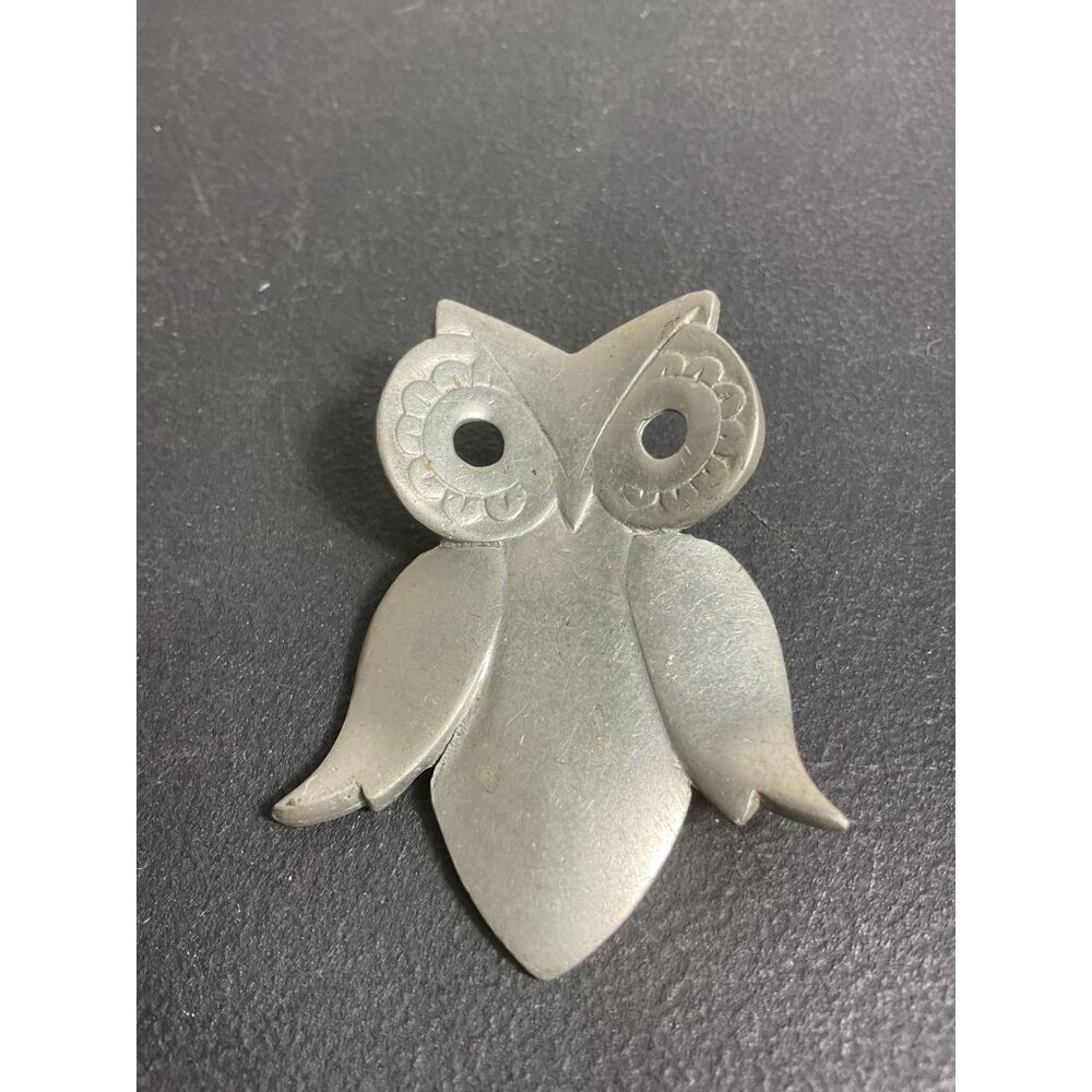 Reed & Barton Pewter Owl Necklace Pendant